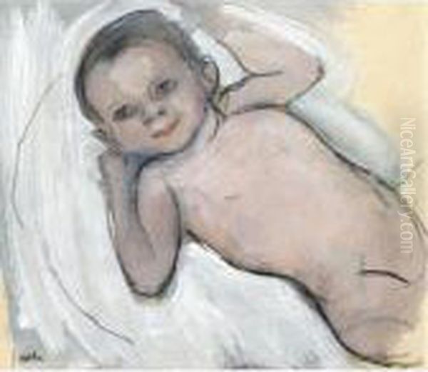 Study Of Willy, The Artist's Son Oil Painting by Samuel John Peploe