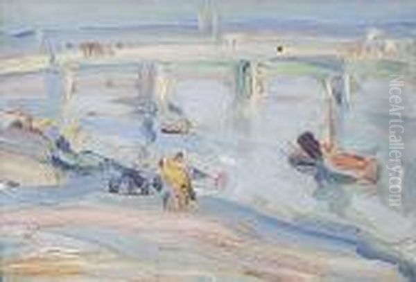 Paris Plage Oil Painting by Samuel John Peploe