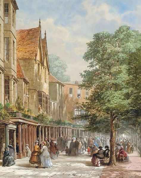 The Pantiles, Tunbridge Wells, Kent Oil Painting by Louise Rayner