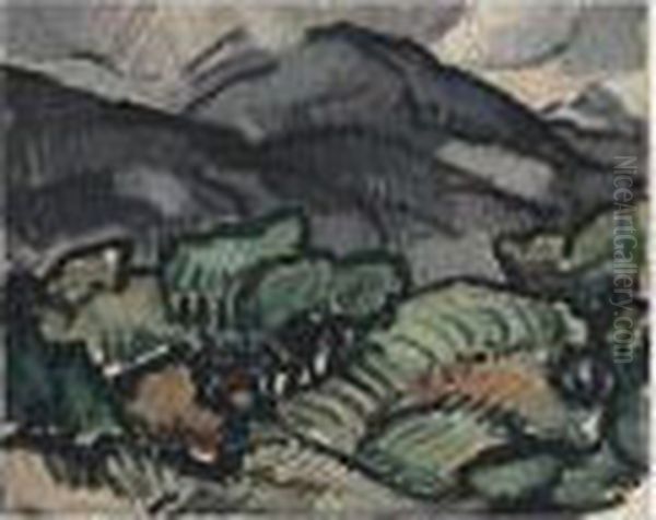 Arran Oil Painting by Samuel John Peploe