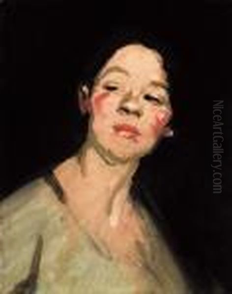 Portrait Of Jeanie Blyth Oil Painting by Samuel John Peploe