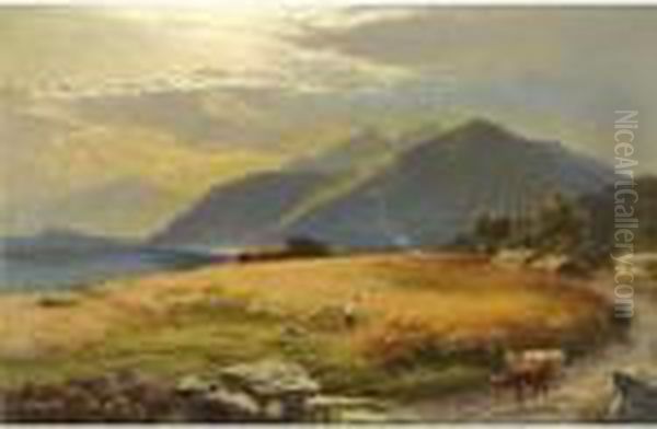 The Highland Loch Oil Painting by Sidney Richard Percy