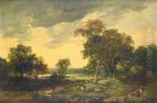 In The Thames Valley Oil Painting by Sidney Richard Percy