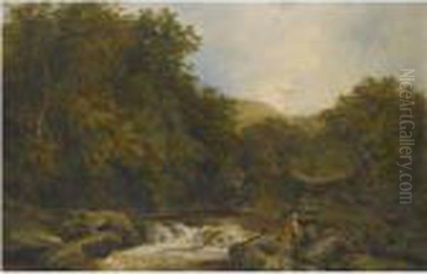 A Brook In Devonshire Oil Painting by Sidney Richard Percy