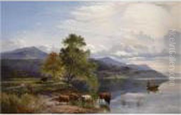 A Lakeland Scene Oil Painting by Sidney Richard Percy