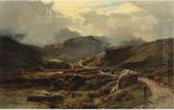 Near Beddgelert Oil Painting by Sidney Richard Percy