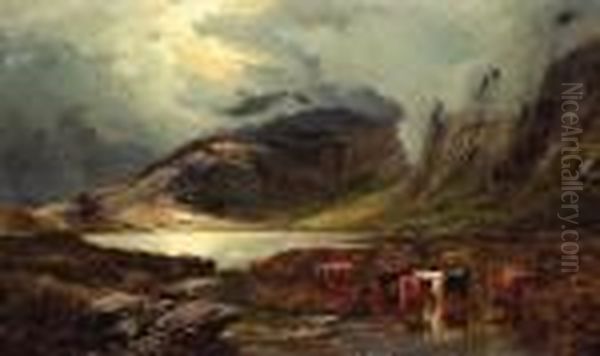 Stickledale Tarn Westmorland Oil Painting by Sidney Richard Percy