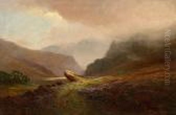 Landskap Med Farhjord Oil Painting by Sidney Richard Percy