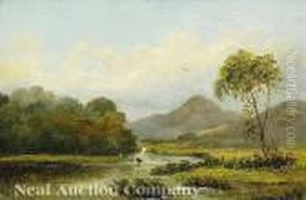 The Mawddachvalley, North Wales Oil Painting by Sidney Richard Percy