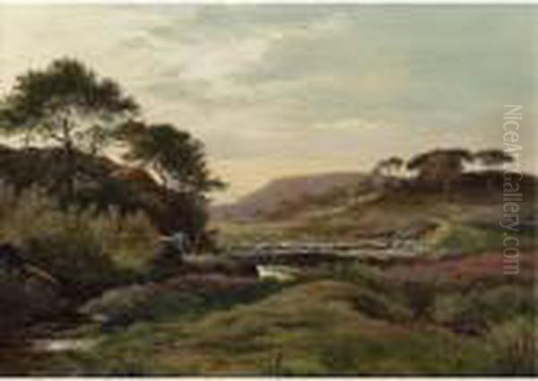 Highland Landscape Oil Painting by Sidney Richard Percy