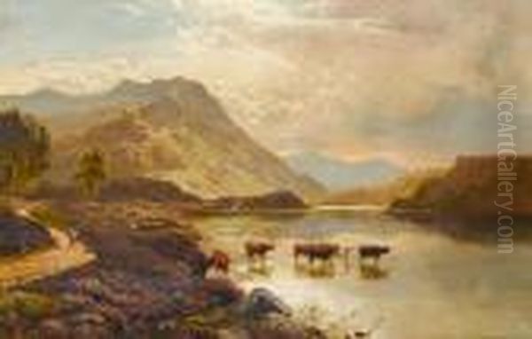 Loch Inchair, Perthshire; Glen Rosie, Isle Of Arran Oil Painting by Sidney Richard Percy