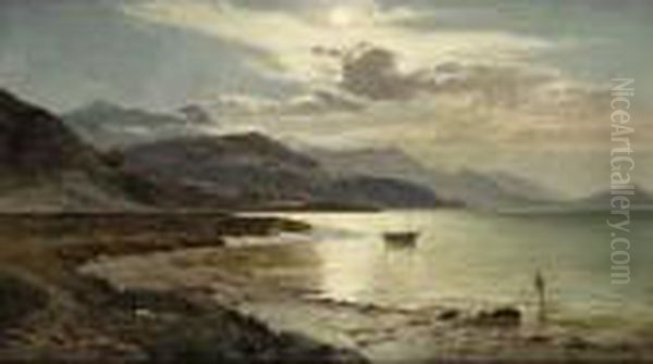 A Highland Loch Oil Painting by Sidney Richard Percy