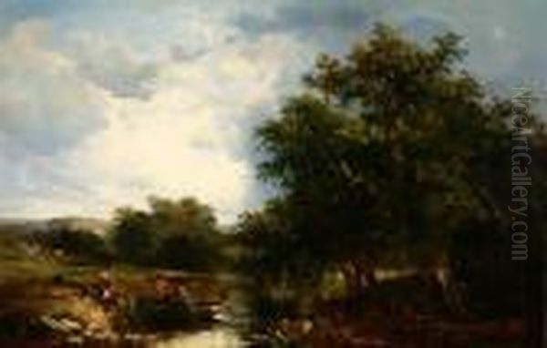 The First Catch Oil Painting by Sidney Richard Percy