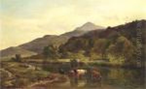 Moel Siabod From Capel Curig, North Wales Oil Painting by Sidney Richard Percy