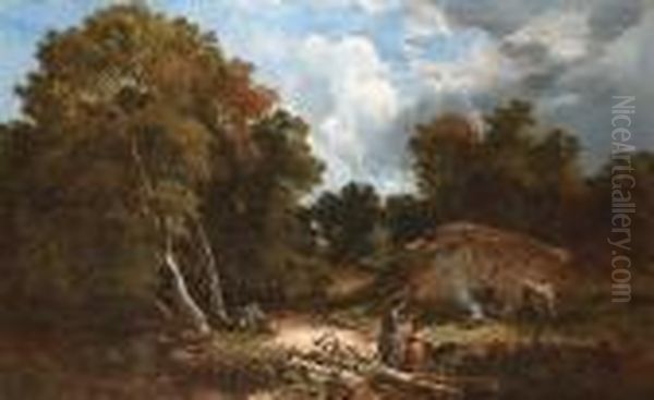 The Gypsy Camp Oil Painting by Sidney Richard Percy