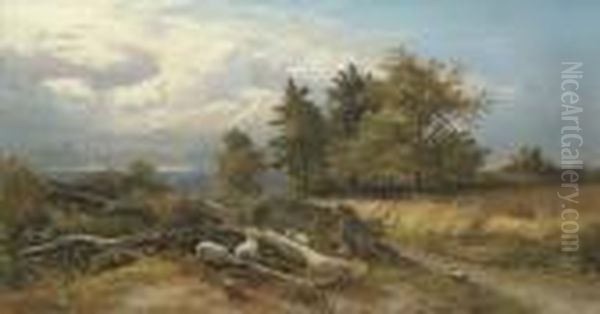 Autumn, Haslemere, Surrey Oil Painting by Sidney Richard Percy