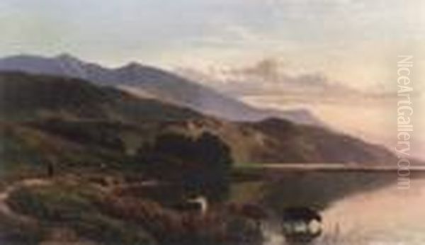 Cader Idris From The Mawddach Oil Painting by Sidney Richard Percy