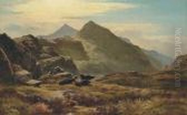 A View Of Snowdon Oil Painting by Sidney Richard Percy