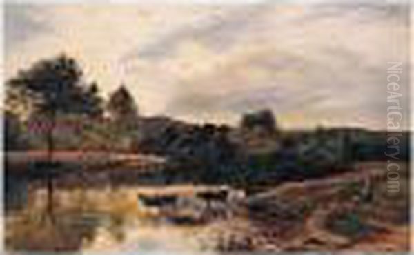 The Wye Oil Painting by Sidney Richard Percy