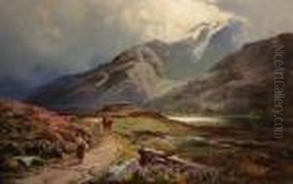 Blea Tarn, Westmorland Oil Painting by Sidney Richard Percy