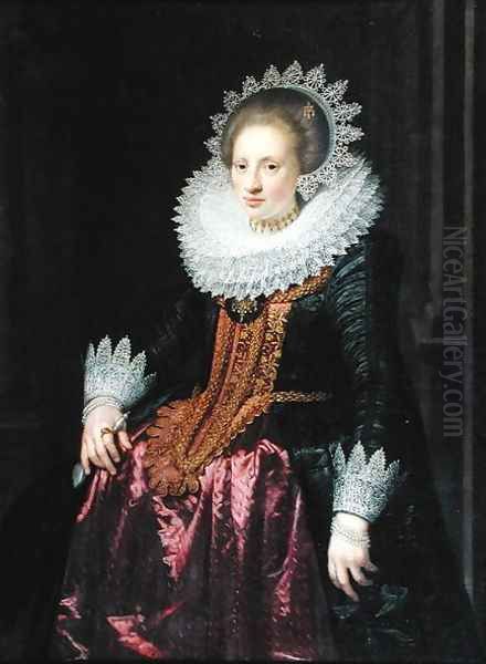 Madame Vrijdags van Vollehoven, 1620 Oil Painting by Jan Anthonisz. van Ravestyn