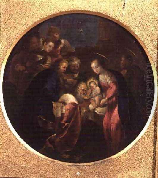 Adoration of the Magi Oil Painting by Johann Rottenhammer