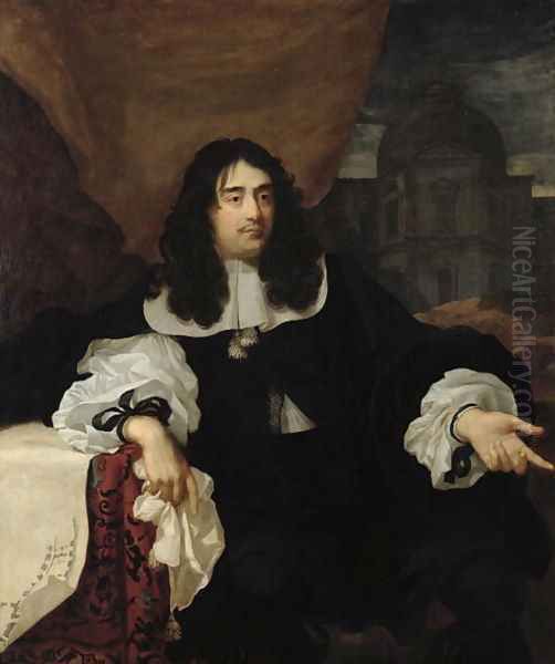 Portrait of Antoine de Ratabon, 1660 Oil Painting by Pierre Rabon