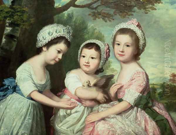 Caroline, Samuel Graeme and Catherine Marsh, c.1770s Oil Painting by Catherine Read