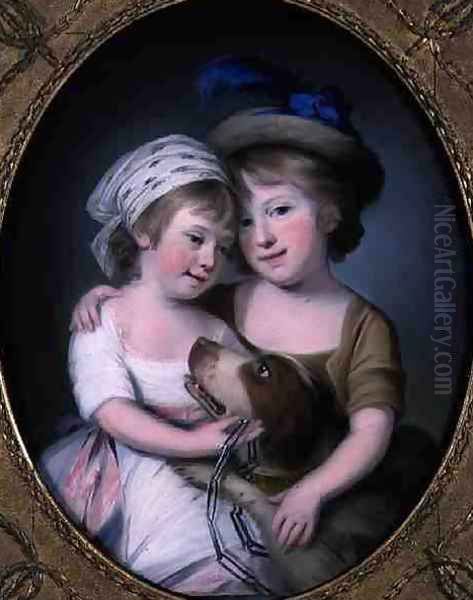 Simon Yorke II and his Sister Etheldred Oil Painting by Catherine Read