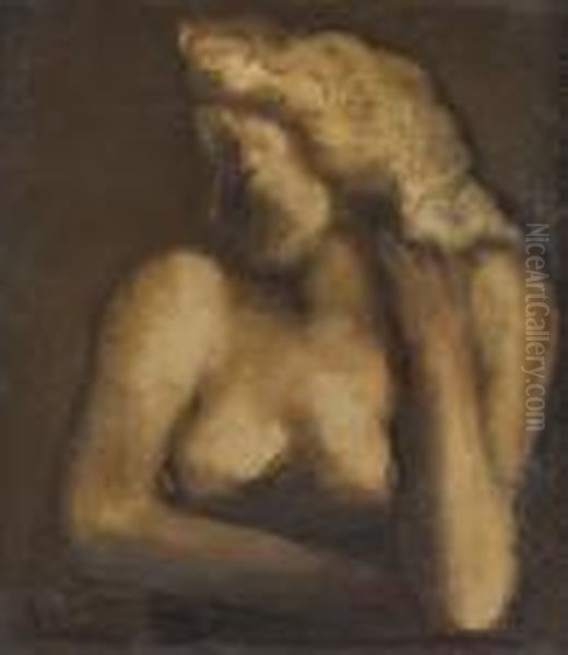 Seated Nude Oil Painting by Constant Permeke