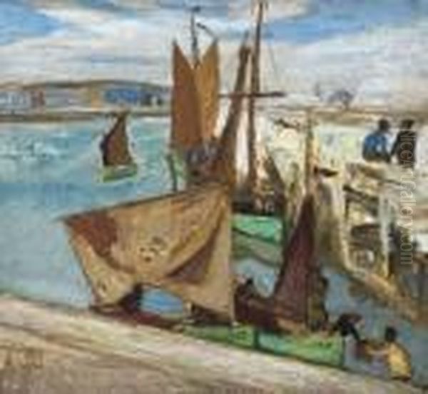 Le Port De Peche A Ostende Oil Painting by Constant Permeke