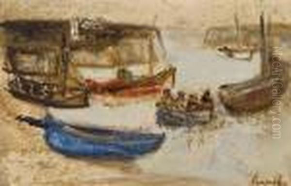 Port De Peche En Bretagne Oil Painting by Constant Permeke