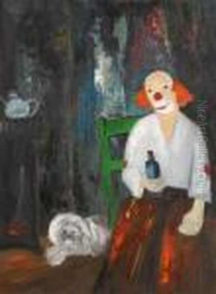 Le Repos Du Clown Oil Painting by Constant Permeke