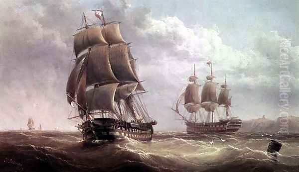 Shipping Scene Oil Painting by Henry Redmore