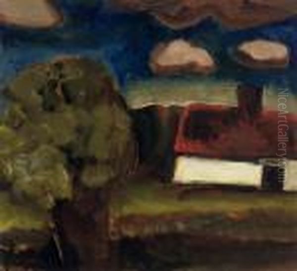 A Landscape With A Farm Oil Painting by Constant Permeke