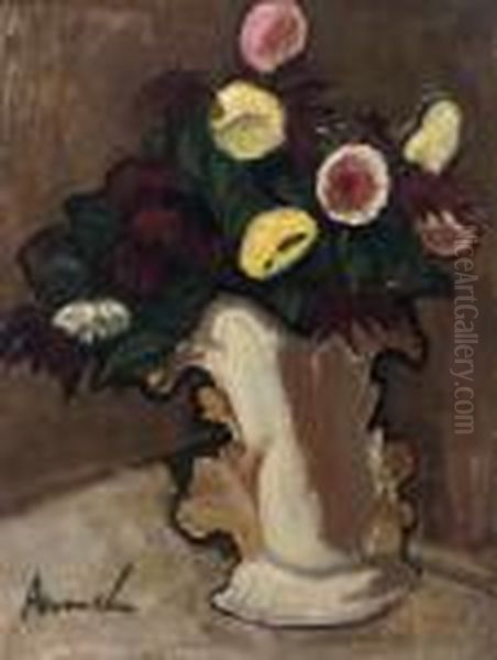 Fleurs: A Still Life With Flowers Oil Painting by Constant Permeke