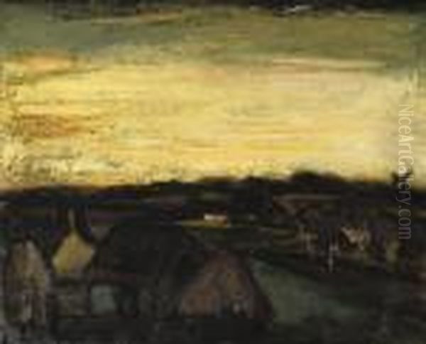 A View Of A Village Oil Painting by Constant Permeke