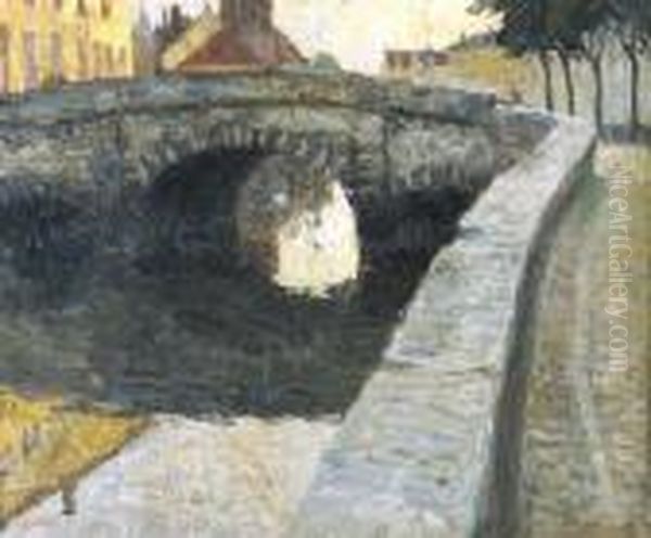 Zicht Aan De Augustijnenbrug Te Brugge (ca. 1907) by Constant Permeke