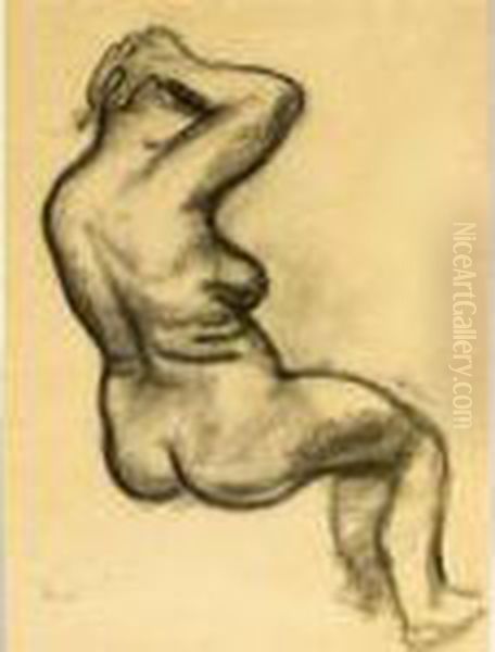 A Female Nude Oil Painting by Constant Permeke