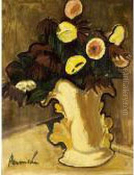 Vaas Met Bloemen Oil Painting by Constant Permeke