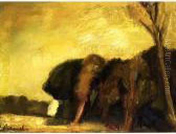 Landscape With Cows Oil Painting by Constant Permeke