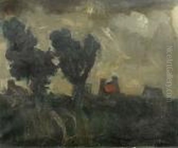 Landscape With Houses Oil Painting by Constant Permeke