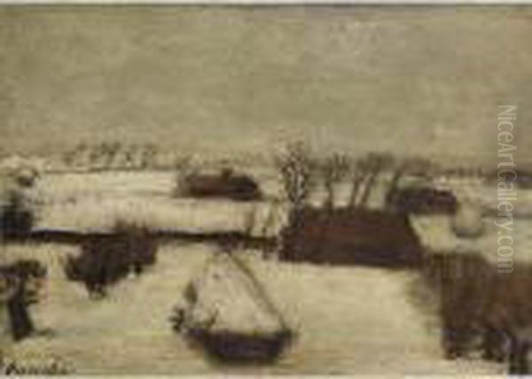 Winter Landscape Oil Painting by Constant Permeke