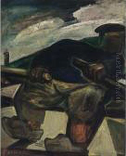 Schelde Roeier Oil Painting by Constant Permeke