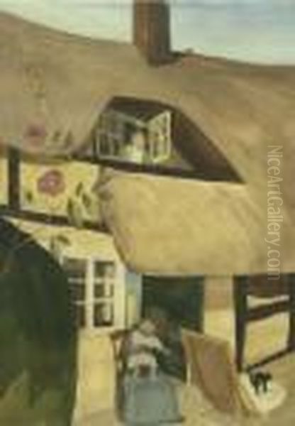 Mijn Huizeke Uit England - My House In England Oil Painting by Constant Permeke