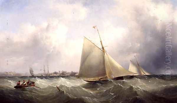 Yachting in the Humber Oil Painting by Henry Redmore