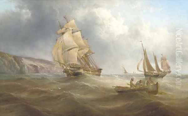 Running down the channel Oil Painting by Henry Redmore