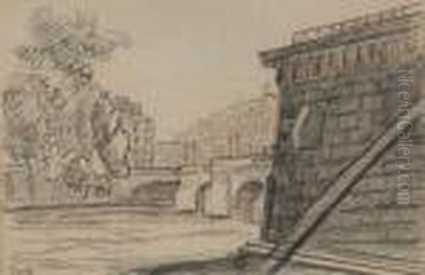 Le Pont Neuf, Paris Oil Painting by Jean Peske