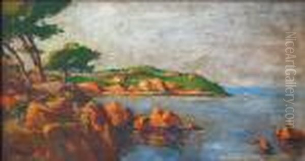 Cote D'azur Oil Painting by Jean Peske