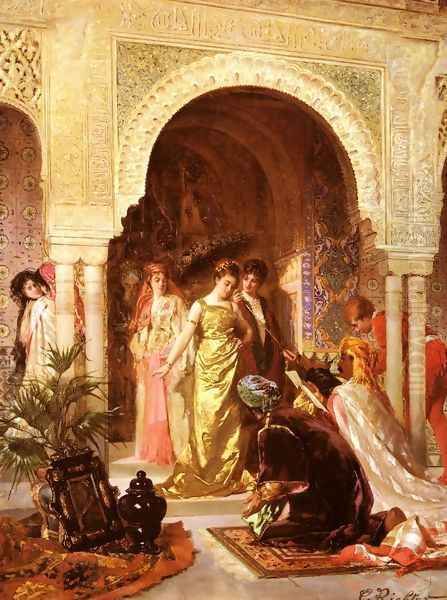 L' Offrande (The Offering) Oil Painting by Edouard Frederic Wilhelm Richter